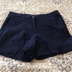 Navy shorts stretch ponytail u.s.a